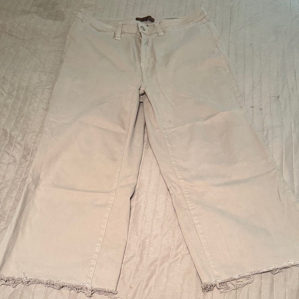 Judy Blue Light Tan Ankle Jeans